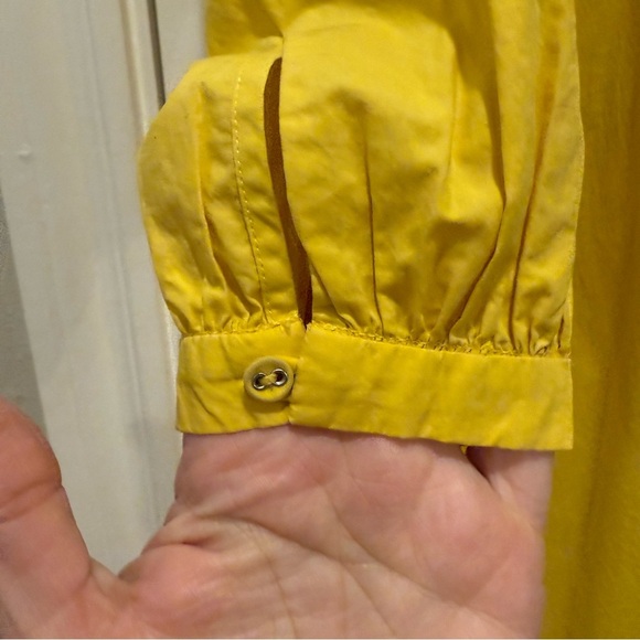 Purificacion Garcia Mini Tunic Dress Women’s S Yellow Beaded Long Sleeves Boho - Picture 4 of 10